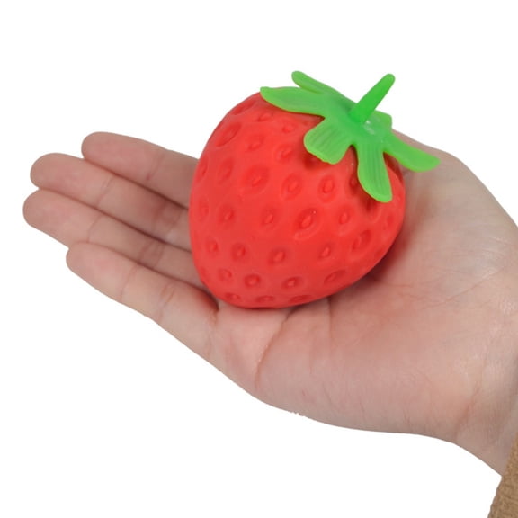 2026 Upgrade Strawberry Squishy, Realistic Strawberry Stress Ball, Squeezable Toy Fruit Ball,Party Favor Slow Rise Pressure Release Toy Adults (1pcs)