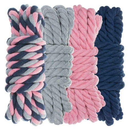 Twisted 3 Strand Natural Cotton Rope 40 And 100 Foot Kits In 1 4