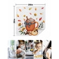 thumbnail image 4 of Fall Pumpkins Cloth Napkins Set of 4 Reusable Dinner Napkins, Vintage Coffee Thanksgiving Eucalyptus Flowers Cocktail Napkin Washable Table Napkins for Wedding/Holiday Party/Baby Shower 20"x20", 4 of 7