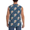 thumbnail image 4 of Lsque Space Puppy Print Men's Cotton Blend Sleeveless Muscle Shirts (S-3XL)- Moisture Wicking, Odor Protection, UPF 30+,XX-Large, 4 of 8