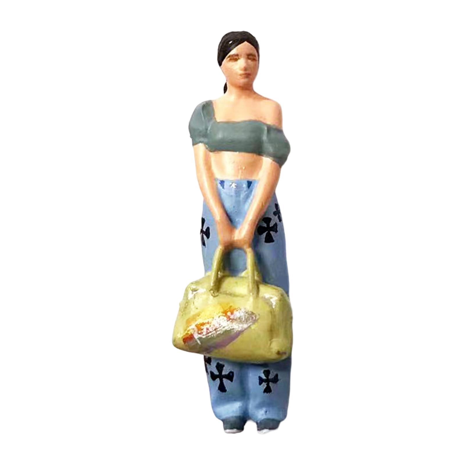 Rushawy 1/64 Scale Miniature Figure Compact 1/64 People Model for Bedroom Home Table A