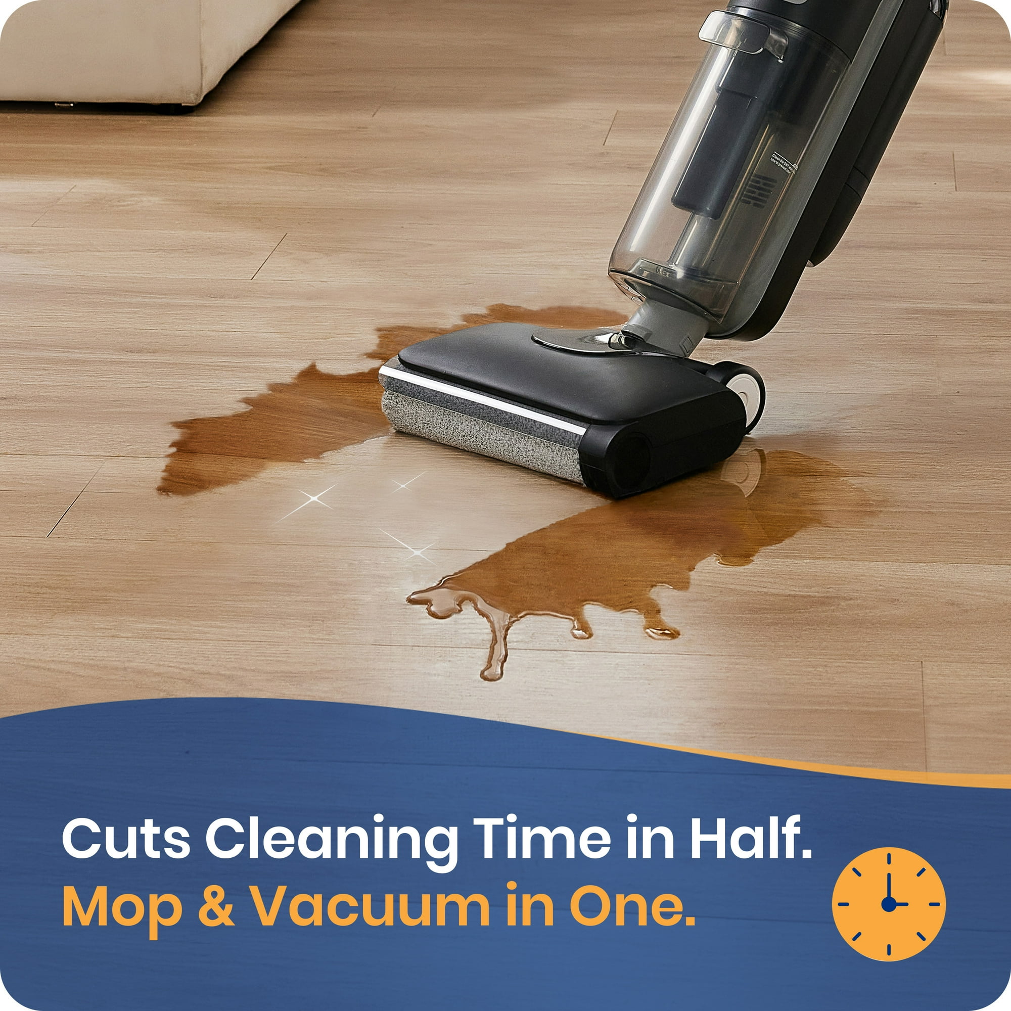 Tineco LiteVak Wash Pro Cordless Wet Dry Vacuum & Mop, For Hard Floors, Self-Cleaning Function & XL Water Tanks, 25 Minute Run-Time, Ideal for Daily Cleaning