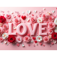 thumbnail image 4 of Love Heart Backdrop Banner Valentine's Background Romantic Party Wedding Photography Props Decorations Special Event Photo Booth Display, 4 of 4