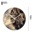 thumbnail image 2 of 16 Inch Wall Clock Battery Operated Silent Clock Decorative for Office, Kitchen, Outdoor, Living Room，Lion Stormy Sky Vintage Design, 2 of 4