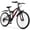 Black, variant on QARSWA 24 in Mountain Bike, 21 Speed Full Suspension Bicycle with Dual Fenders and Adjustable Saddle for Teens and Adults