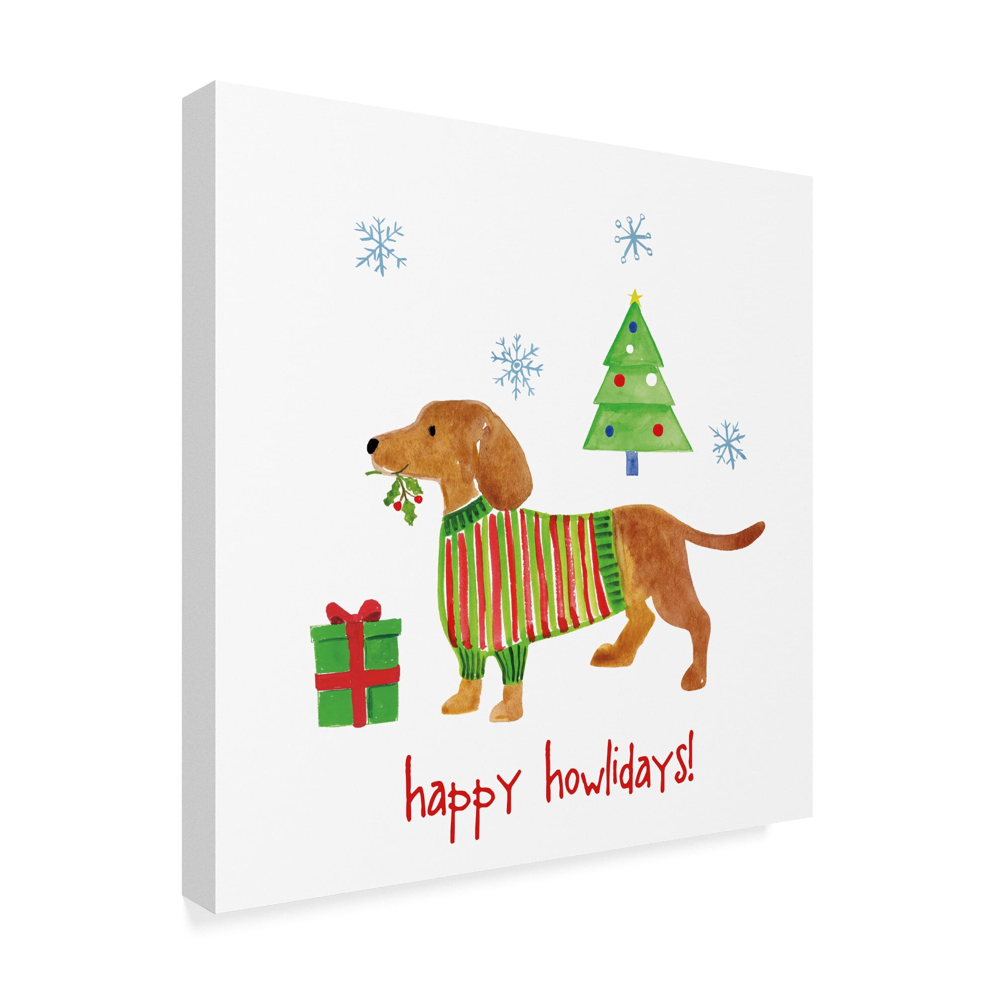 Trademark Fine Art 'Christmas Puppers IV' Canvas Art by Farida Zaman