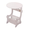 thumbnail image 1 of Mesa auxiliar, mesita de noche pequeña con espacio de almacenamiento, mesita de noche moderna, mesa auxiliar redonda, para sala de estar, dormitorio, Círculo hueco, 1 of 8
