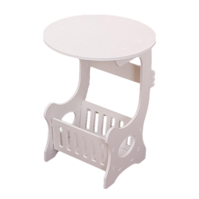 Mesa auxiliar, mesita de noche pequeña con espacio de almacenamiento, mesita de noche moderna, mesa auxiliar redonda, para sala de estar, dormitorio, Círculo hueco