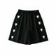 thumbnail image 4 of Moda casual mujer corazón bordado bolsillos damas pantalones cortos sueltos pantalones Pompotops  ulkah938133, 4 of 5