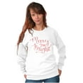 thumbnail image 5 of Cute Christmas Merry and Bright Women Crewneck Sweatshirt Brisco Brands X, 5 of 6
