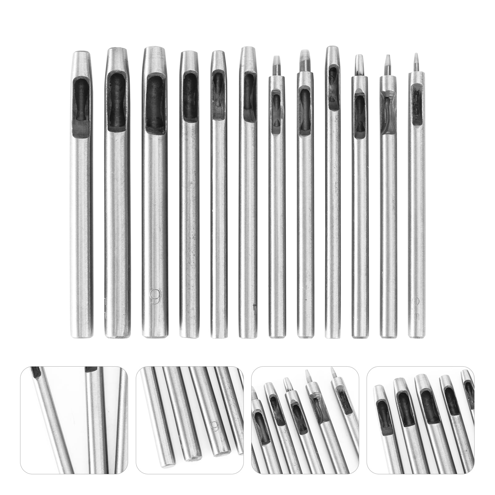 ELAYARD 12-Piece Heavy Duty Hole Punch Tool Set for Leatherworking, Crafts, Projects and More