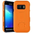 thumbnail image 3 of Case for Galaxy XCover FieldPro, Nakedcellphone [Bright Orange] Slim Ribbed Hard Shell Cover [with Kickstand] for Samsung Galaxy XCover FieldPro (SM-G889A), 3 of 7