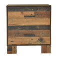 thumbnail image 3 of Rustic Nightstand - 2 Drawer Bedside Table - Woodsy Cabin Style - Dark Bronze Hardware, 3 of 6