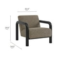 thumbnail image 4 of Modway Sereno Boucle Accent Chair in Earth Black by Modway, 4 of 9