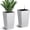 white, variant on Gaderth 22.5" Tall Planter Set of 2, Outdoor Planter, Large White Planters for Indoor & Outdoor, Planter Flower Tree Plant Pots, Self Watering planters with Water Level Monitor & Removable Tray