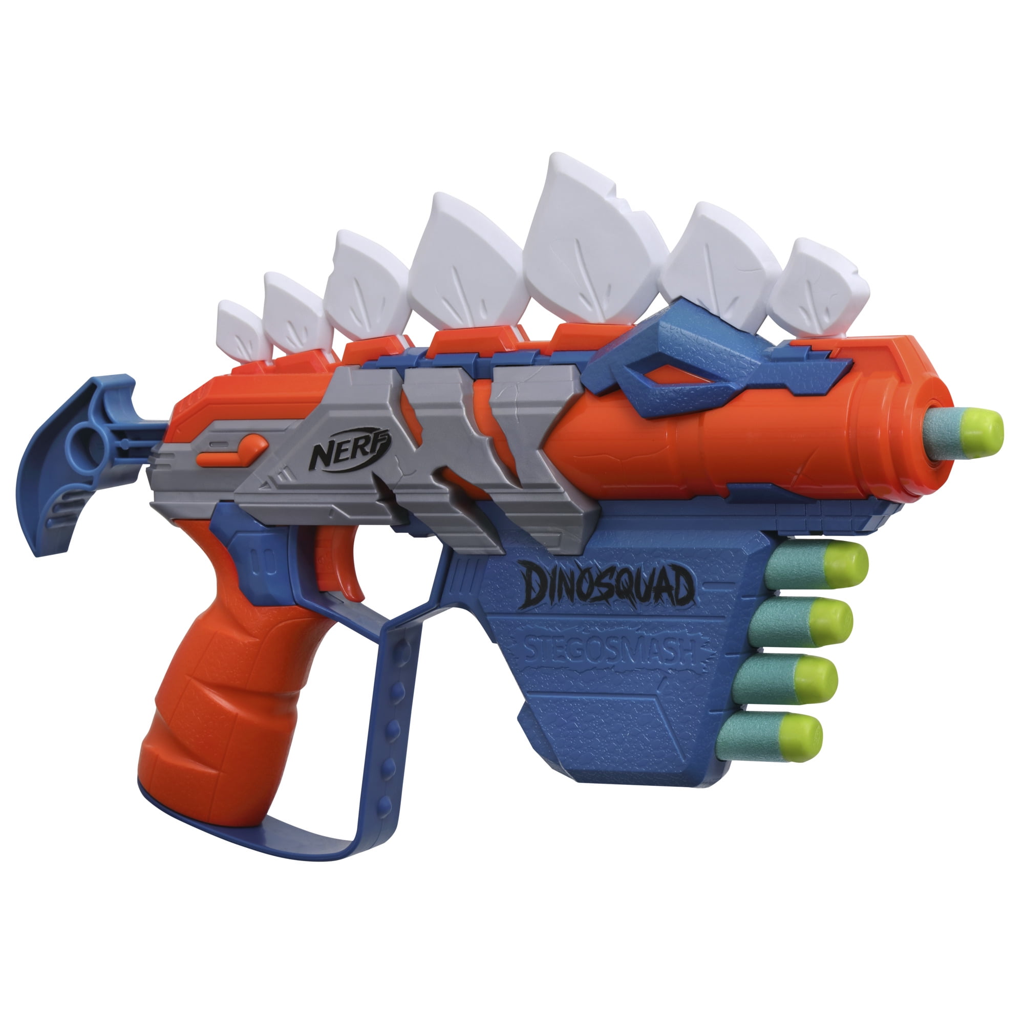 Nerf DinoSquad Stego-smash Dart Blaster Dinosaur Toy, 5 Nerf Elite Darts, Stegosaurus Design