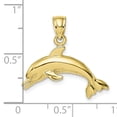 thumbnail image 3 of 10K Textured Polished Dolphin Jumping Charm 10K8143, 3 of 4