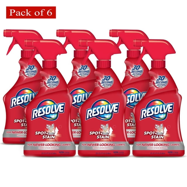 Resolve Triple Oxi Limpiador y Quitaplatas Avanzado para Alfombras, 650 ml (Paquete de 6)