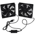 thumbnail image 1 of Dual 120mm 5v Usb Powered Pc Router Fans With Speed Controller High Airflow Cooling Fan For Router Cy, 1 of 5