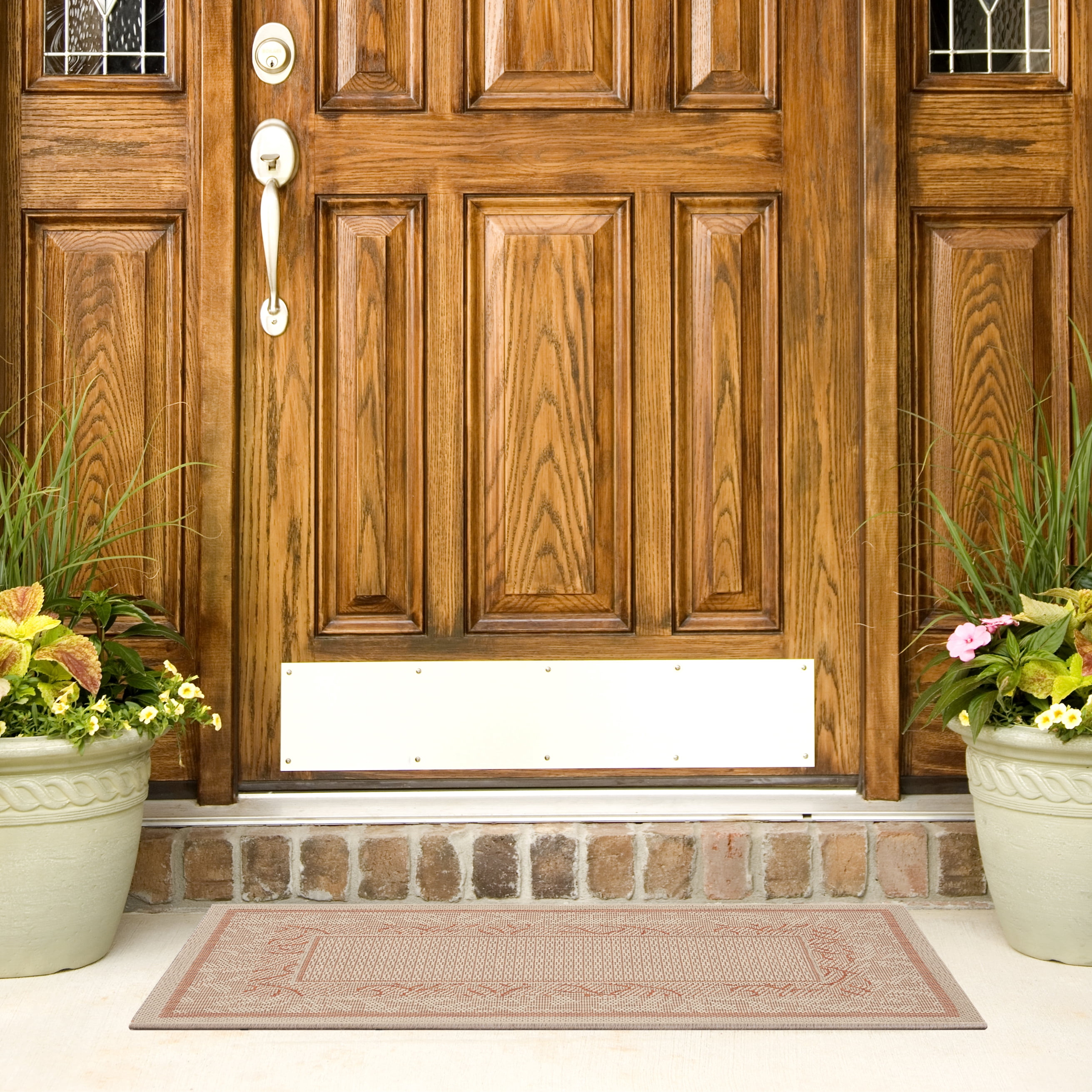 Safavieh Courtyard Elija Botanical Indoor/Outdoor Area Rug, Natural/Terracotta, 8' x 11'