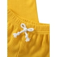 thumbnail image 3 of Qiylii Newborn Baby Summer Ribbed Outfit Short Sleeve T-shirt+Shorts,0-3T, 3 of 9