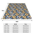Zufioo Skull daisy yellow blue Fleece Blanket Queen Size,Plush Bed