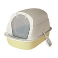 thumbnail image 2 of Toilette pour Chaton avec Capuche, Toilette pour Chat Fermée Réutilisable Anti-Éclaboussures avec devant Jaune, 2 of 9