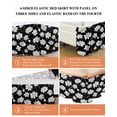 thumbnail image 6 of White Daisy Floral Wrap Around Bed Skirts for Queen Bed 16" Drop, Bed Skirt with Adjustable Elastic Belt Dust Ruffle Bed Valance for Bedroom Hotel Luxury Spring Summer Flowers Black Bed Frame Cover, 6 of 7