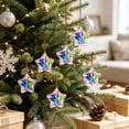 thumbnail image 5 of Glass Star Hanging Ornaments Set of 6 for Christmas Tree Wedding Party Home Decor, 5 of 6