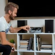 Philips 60W Compact Bluetooth Home Stereo System, Bookshelf-Style Sound System with Remote Control, FM Radio, 60W