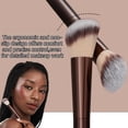 thumbnail image 4 of 20-Piece Makeup Brushes Set, Professional Brush Kit for Blending Liquid, Powder, Concealer and Cream Blush, Soft Portable Travel Case Included, Coffee Brown, 4 of 7