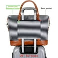 thumbnail image 2 of BAOSHA HB-28 Sac de Voyage en Toile pour Femmes Sac de Week-End Sac de Nuit (Bleu), 2 of 4