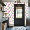thumbnail image 6 of Peel and Stick Wallpaper Canvas Contact Paper Rainbow Pink Multicolor Colorful Hearts Soft Pastel Colors Arches Self Adhesive and Removable 17.7in x 118in, 6 of 8