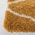 thumbnail image 5 of SAFAVIEH Hudson Arline Plush Geometric Shag Area Rug, Gold/Ivory, 5'1" x 7'6", 5 of 7