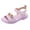 Purple, variant on TOWED22 Girls Open Toe Princess Flat Sandals Cute Bow Princess Girls Flats, Sparkly Summer Dress Shoes Sandals for Toddler/Little Kid/Big Kid（Pink,3）