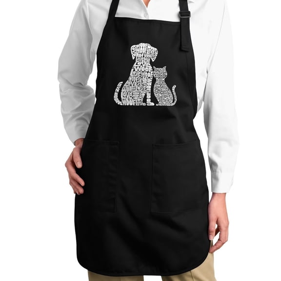 Full Length Word Art Apron - Dogs and Cats