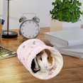 thumbnail image 6 of Guinea Tunnels Tubes Collapsible Toy for Dwarf Rabbit Hamster Gerbil Rat Pink 19x10CM, 6 of 8