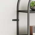 thumbnail image 6 of Huloretions 5-Tier Bookshelf Wood Storage Shelves with Metal Frame Arched Bookshelf, 6 of 8