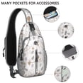 thumbnail image 2 of Geometric Boho Sling Backpack Abstract Pattern Lightweight Daypack for Outdoor Trips, 2 of 6