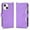 Purple, variant on Nalacover for iPhone 14 Plus Zipper Wallet Case, Lanyard Shoulder Strap Crossbody Card Slots Holder Cover with Magnetic Clasp Kickstand Premium PU Leather + Soft TPU Shockproof Case,Brown