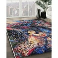 thumbnail image 3 of Ahgly Company Machine Washable Indoor Rectangle Industrial Modern Purple Lily Purple Area Rugs, 5' x 7', 3 of 7