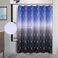 thumbnail image 5 of KOETAR Rideau de Douche en Polyester Ombré Noir et Bleu Marine, 72 Pouces x 72 Pouces Imperméable, 5 of 5