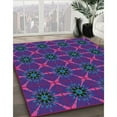 thumbnail image 2 of Ahgly Company Indoor Square Patterned Slate Blue Abstract Area Rugs, 5' Square, 2 of 6