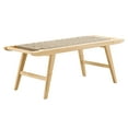 thumbnail image 2 of Modway Saoirse 17.5" Woven Rope & Wood Bench with Foot Pads in Natural, 2 of 8