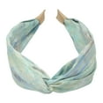 thumbnail image 4 of Unique Bargains 1 Pc Wide Tie Printed Headbands for Women Blue Beige, 4 of 6
