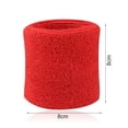 thumbnail image 5 of GZZQY 2Pcs Sports Wristband Solid Color Absorbent Wrist Wrap Cotton Breathable Quick Dry Sweatband for Tennis Badminton, 5 of 8