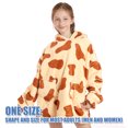 thumbnail image 3 of Sudadera Con Capucha De Manta, Jersey De Forro Polar Gigante Con Bolsillo Frontal Grande, Súper Suave, Cálido, Cómodo Para Adultos, Hombres, Mujeres, Adolescentes, Niños, Esposa, Novia Muyoka Hogar, 3 of 7