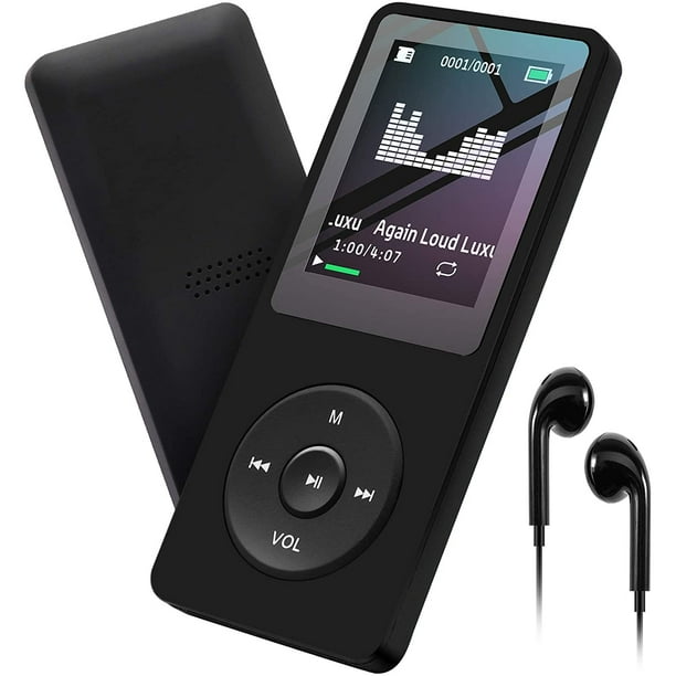 Lecteur MP3 Lecteur MP4, Lecteur de Musique MP3 avec Haut-Parleur Radio FM  Écouteur, HiFi Portable sans Perte de Son MP3 Mini Lecteur de Musique