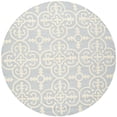 thumbnail image 1 of Safavieh Cambridge Collection CAM133A Handmade Moroccan Geometric Light Blue and Ivory Premium Wool Round Area Rug (6' Diameter), 1 of 2