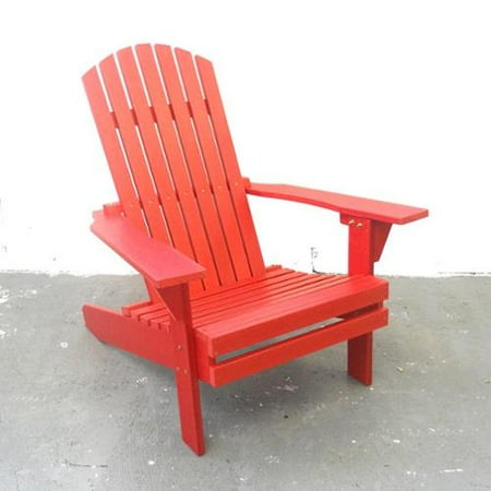 Adirondack Solid Red Plastic Plank Chair - Walmart.com